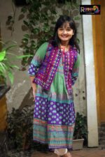 Rangmaya cotton kurti with koti for baby girls- BKGT-3028 - Image 6