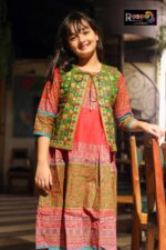 Rangmaya cotton kurti with koti for baby girls- BKGT-3029 - Image 3
