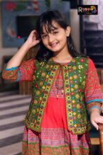 Rangmaya cotton kurti with koti for baby girls- BKGT-3029 - Image 6