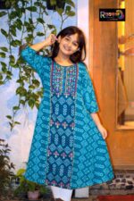 Rangmaya cotton kurti for baby girls- BGT-2019 - Image 5