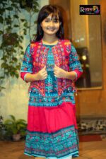 Rangmaya cotton kurti with koti for baby girls- BKGT-3030 { Tora body + Majanda koti } - Image 2