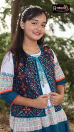 Rangmaya cotton kurti with koti for baby girls- BKGT-3035 - Image 5