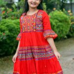 Rangmaya cotton kurti with koti for baby girls- BGT-2020