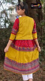 Rangmaya cotton kurti with koti for baby girls- BKGT-3025 - Image 6