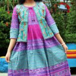 Rangmaya cotton kurti with koti for baby girls- BKGT-3046