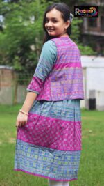 Rangmaya cotton kurti with koti for baby girls- BKGT-3044 - Image 7