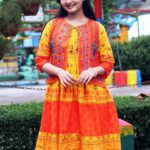 Rangmaya cotton kurti with koti for baby girls- BKGT-3048