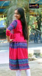 Rangmaya cotton kurti with koti for baby girls- BKGT-3043 - Image 7