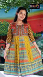 Rangmaya cotton kurti For baby girls-  BGT-2023 - Image 2