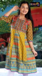 Rangmaya cotton kurti For baby girls-  BGT-2023 - Image 3