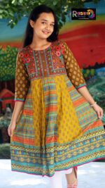 Rangmaya cotton kurti For baby girls-  BGT-2023 - Image 5