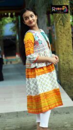 Rangmaya cotton kurti with koti for baby girls- BKGT-3041 - Image 6
