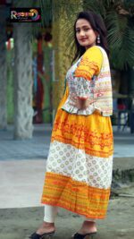 Rangmaya cotton kurti with koti for women- KGT-5028 - Image 5