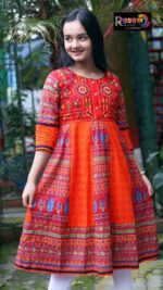 Rangmaya cotton kurti for baby girls- BGT-2022 - Image 5