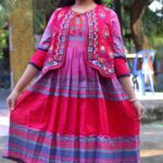 Rangmaya cotton kurti with koti for baby girls- BKGT-3045