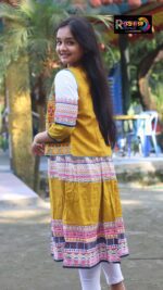 Rangmaya cotton kurti with koti for baby girls- BKGT-3042 - Image 7