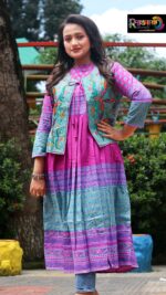Rangmaya cotton kurti with koti for women- KGT-5029 - Image 2