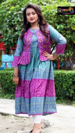 Rangmaya cotton kurti with koti for women- KGT-5030 - Image 3