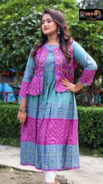 Rangmaya cotton kurti with koti for women- KGT-5030 - Image 4