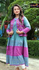 Rangmaya cotton kurti with koti for women- KGT-5030 - Image 5