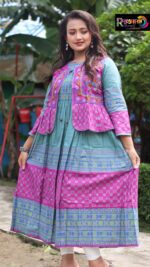 Rangmaya cotton kurti with koti for women- KGT-5030 - Image 6