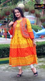 Rangmaya cotton kurti with koti for women- KGT-5031 - Image 5