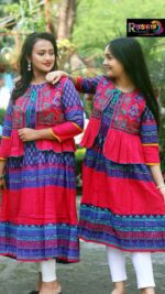 Rangmaya combo cotton kurti with koti for women- CMK-8025 - Image 3