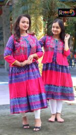 Rangmaya combo cotton kurti with koti for women- CMK-8025