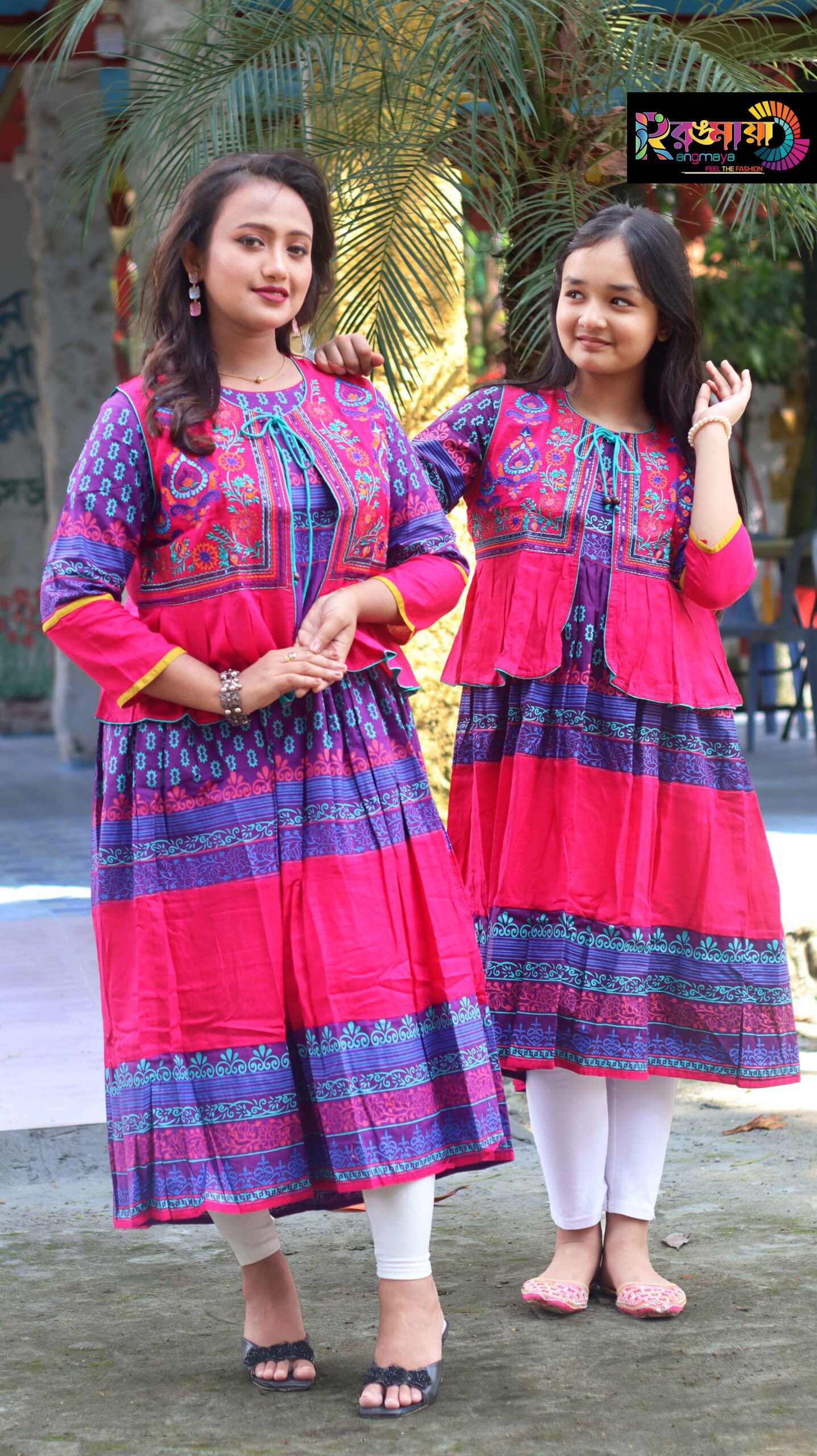 IMG_0878 Rangmaya combo cotton kurti with koti for women- CMK-8025 - Image 1