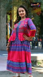 Rangmaya cotton kurti with koti for women- KGT-5032 - Image 4