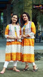 Rangmaya combo cotton kurti with koti for women- CMK-8024