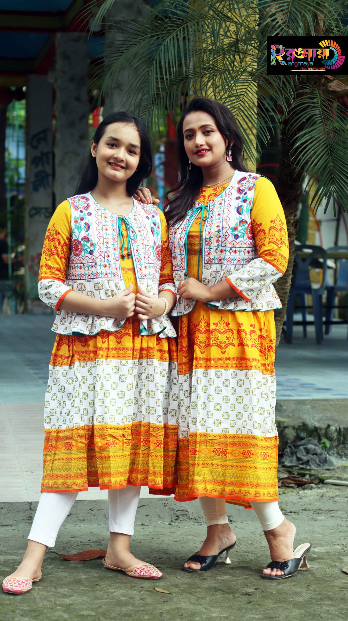 IMG_0989 Rangmaya combo cotton kurti with koti for women- CMK-8024 - Image 1