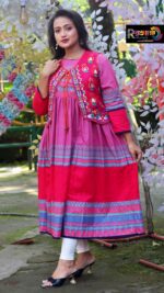 Rangmaya cotton kurti with koti for women- KGT-5033 - Image 2