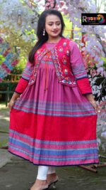 Rangmaya cotton kurti with koti for women- KGT-5033