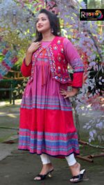 Rangmaya cotton kurti with koti for women- KGT-5033 - Image 4