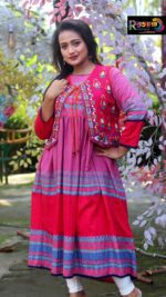 Rangmaya cotton kurti with koti for women- KGT-5033 - Image 5