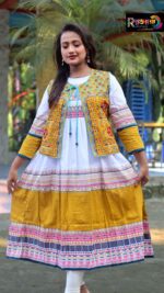Rangmaya cotton kurti with koti for women- KGT-5034 - Image 2