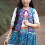 Rangmaya cotton kurti with koti for baby girls- BKGT-3005