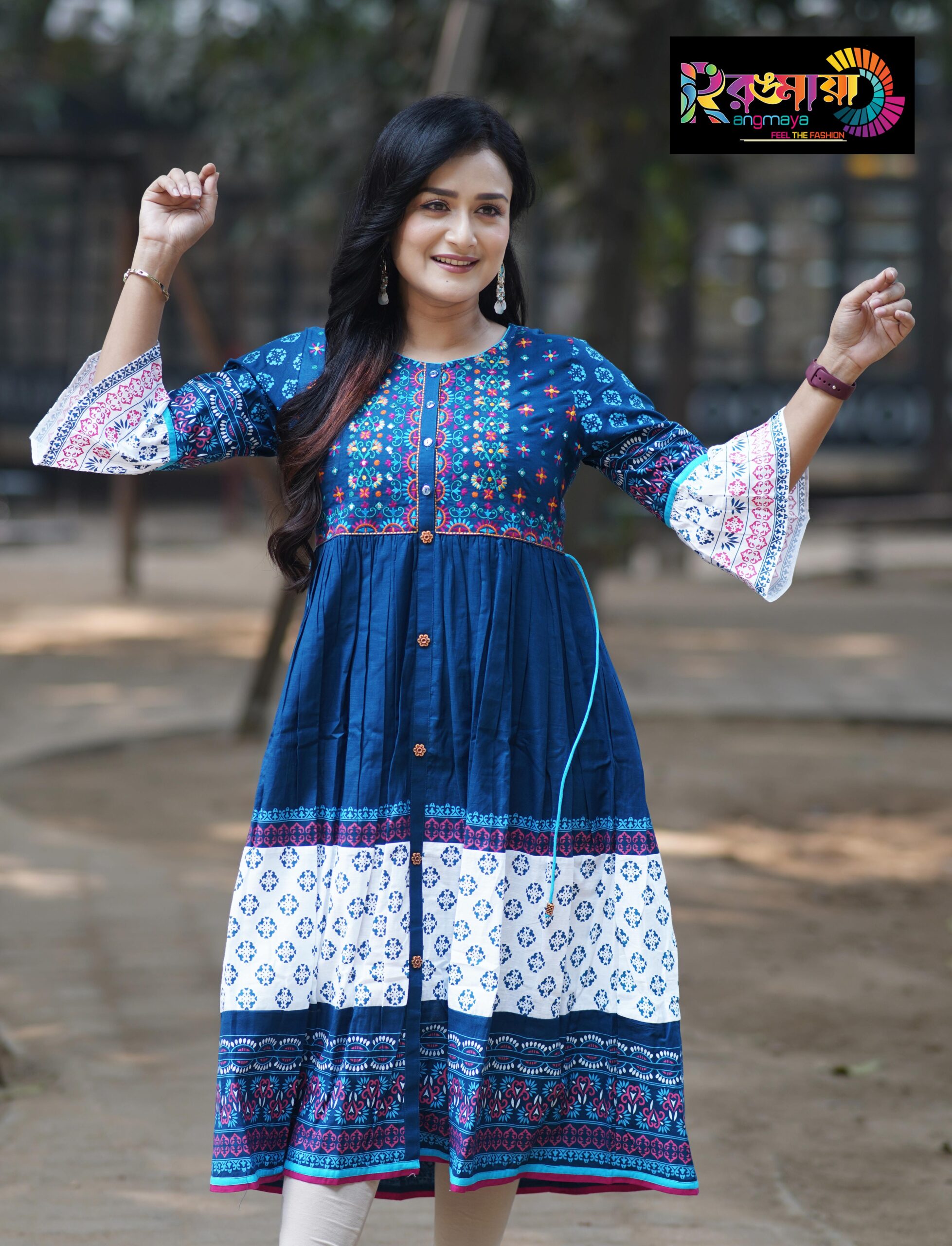 DSC03804 Rangmaya cotton kurti for women- GT-6003 - Image 1