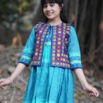 Rangmaya cotton kurti with koti for baby girls- BKGT-3007