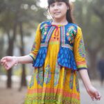Rangmaya cotton kurti with koti for baby girls-  BKGT-3009