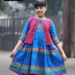 Rangmay cotton kurti with koti for baby girl- BKGT-3001