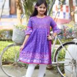 Rangmaya cotton kurti with koti for baby girls- BGT-2008
