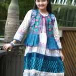 Rangmaya cotton kurti with koti for baby girls- BKGT-3014