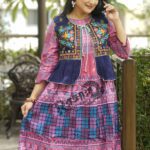 Rangmaya cotton kurti with koti for women- KGT-5025