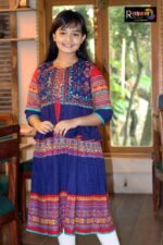 Rangmaya cotton kurti with koti for baby girls- BKGT-3023 - Image 4
