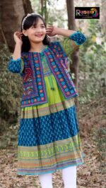 Rangmaya cotton kurti with koti for baby girls- BKGT-3031 { Tiya Body+ Tora koti  } - Image 4