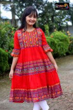Rangmaya cotton kurti with koti for baby girls- BGT-2020 - Image 3